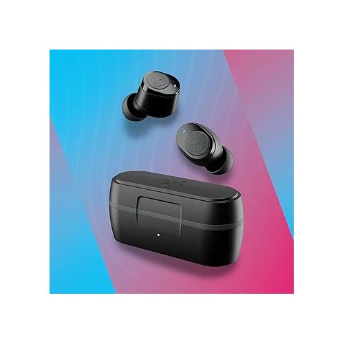  Skullcandy Jib True 2 In-Ear Wireless Earbuds, 32 Hr Battery, Microphone, Works with iPhone Android and Bluetooth Devices - Black