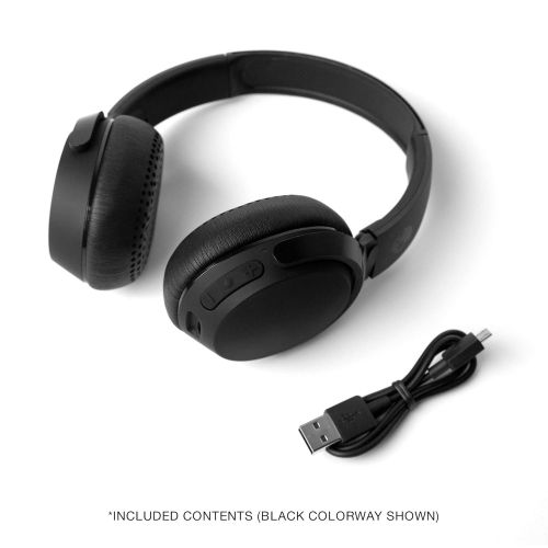  Skullcandy Riff Wireless On-Ear Headphones with Microphone, Bluetooth Wireless, Rapid Charge 10-Hour Battery Life, Foldable, Plush Ear Cushions with Durable Headband, Black