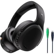 Skullcandy Crusher ANC 2 Over-Ear Noise Canceling Wireless Headphones with Sensory Bass and Charging Cable, 50 Hr Battery, Skull-iQ, Alexa Enabled, Microphone, Works with Bluetooth Devices - Black