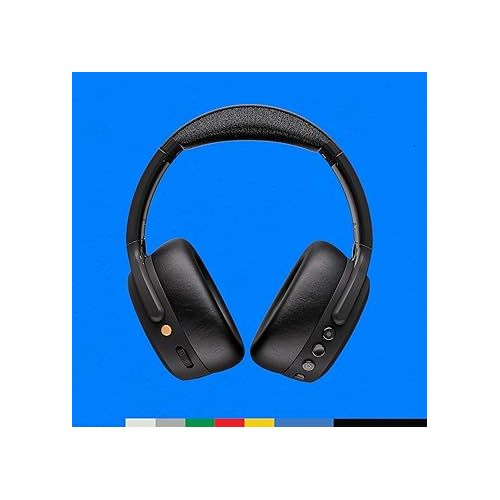  Skullcandy Crusher ANC 2 Over-Ear Noise Canceling Wireless Headphones with Sensory Bass and Charging Cable, 50 Hr Battery, Skull-iQ, Alexa Enabled, Microphone, Works with Bluetooth Devices - Black