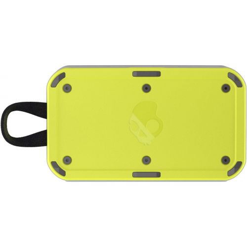  Skullcandy Barricade XL Bluetooth Wireless Portable Speaker, Waterproof and Buoyant, Impact Resistant, 10-Hour Battery Life and 33 Foot Wireless Range, Gray/Hot Lime