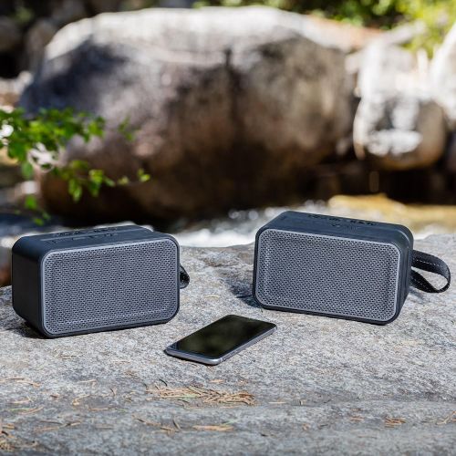  Skullcandy Barricade XL Bluetooth Wireless Portable Speaker, Waterproof and Buoyant, Impact Resistant, 10-Hour Battery Life and 33 Foot Wireless Range, Gray/Hot Lime