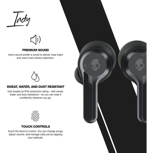  [아마존베스트]Skullcandy Indy True Wireless In-Ear Earbud - Black