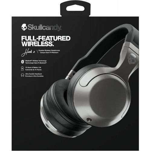  Skullcandy Hesh 2 Bluetooth Wireless Over-Ear Headphones with Microphone, Supreme Sound and Powerful Bass, 15-Hour Rechargeable Battery, Soft Synthetic Leather Ear Cushions, Black