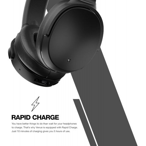  Skullcandy Venue Bluetooth Wireless Active Noise Cancelling Headphones - ViceGrayCrimson