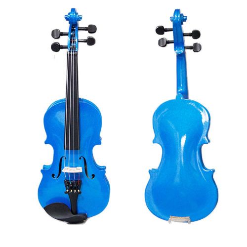  Sky SKY Shinny 116 Size Kid Violin with Lightweight Case, Brazilwood Bow and Bright Blue Color