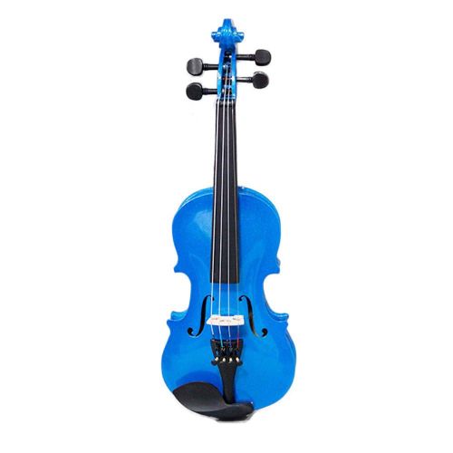  Sky SKY Shinny 116 Size Kid Violin with Lightweight Case, Brazilwood Bow and Bright Blue Color