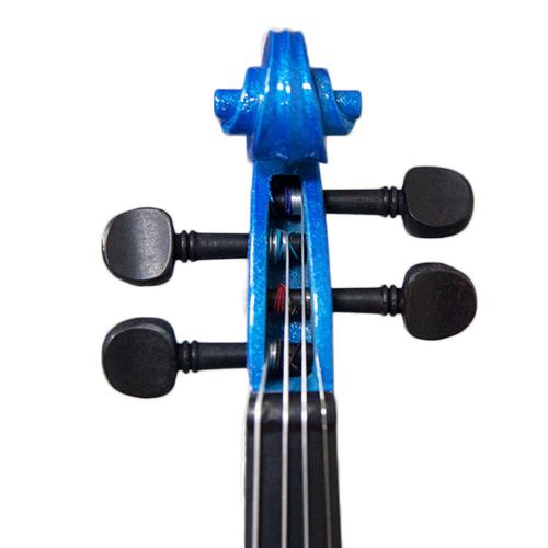  Sky SKY Shinny 116 Size Kid Violin with Lightweight Case, Brazilwood Bow and Bright Blue Color