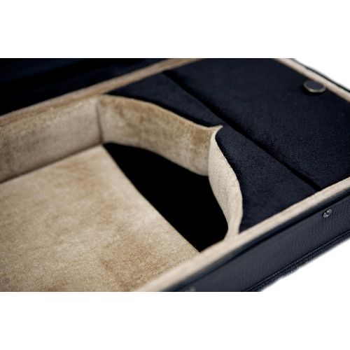  Sky PTVNCW01 Premium 4/4 Full Size Oblong Violin Case, Solid Wood Imitation Leather, Black/Khaki