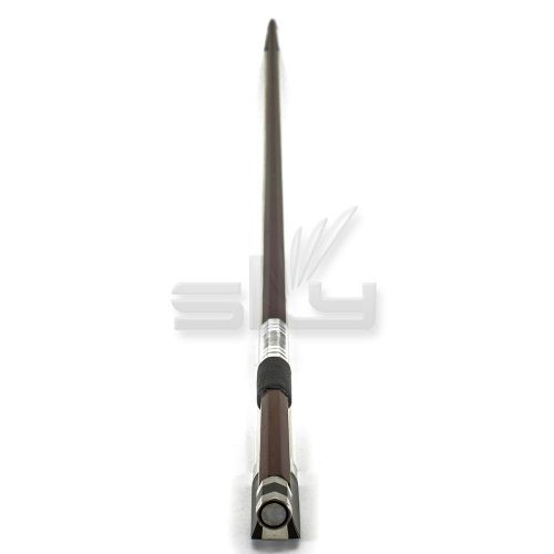  Sky SKY 4/4 Full Size Violin Bow Brazil Wood Mongolian Horsehair Octagonal Stick Fully-Line Abalone Inlay Silver-Metal Wrap