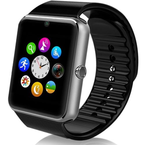  SkySweatproof Smart Watch Phone for iPhone 5s66s and 4.2 Android or Above SmartPhones (GT08-black)