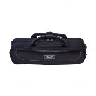 Sky Music Paititi Genuine Leather C Flute Lightweight Case with Shoulder Strap Black Color