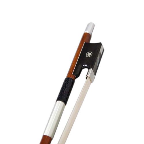  Sky Music Sky 4/4 Full Size Pernambuco Violin Bow with Silver Part Double Pearl Eye Genuine Mongolian Horsehair