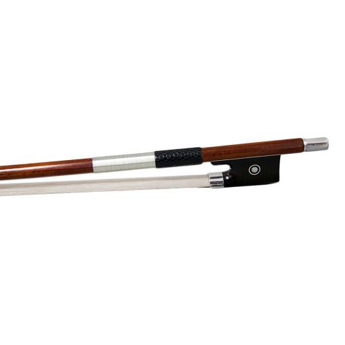  Sky Music Sky 4/4 Full Size Pernambuco Violin Bow with Silver Part Double Pearl Eye Genuine Mongolian Horsehair