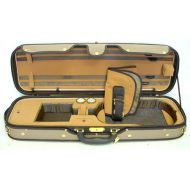 Sky Music Luxury Euro-Style 4/4 Violin Case Oblong Tan/Light Brown/Tan