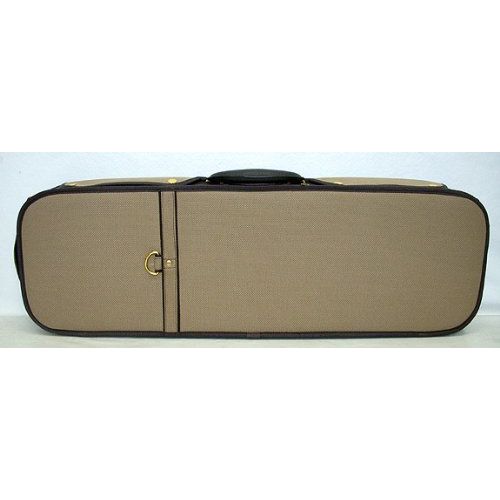  Sky Music Luxury Euro-Style 4/4 Violin Case Oblong Tan/Light Brown/Tan