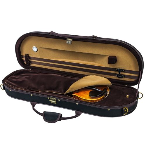  Sky Music SKY Lightweight Half Moon Shaped Violin Case 4/4 Size (Black)