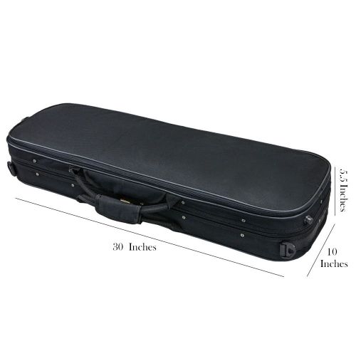  Sky Music SKY 4/4 Full Size Professional Oblong Shape Lighweight Violin Hard Case with Hygrometer