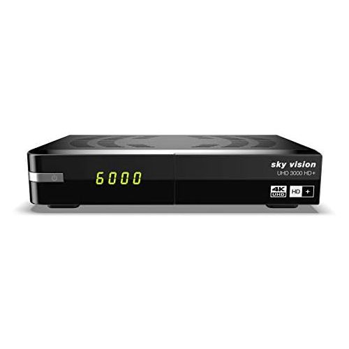  Sky Vision UHD 3000 HD+ Digital UHD Satellite Receiver + 1TB Hard Drive (4K UHD, HDTV, DVB S2, HDMI, USB 3.0, PVR Ready, 2160p, Unicable)