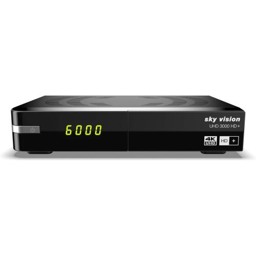  Sky Vision UHD 3000 HD+ Digital UHD Satellite Receiver + 1TB Hard Drive (4K UHD, HDTV, DVB S2, HDMI, USB 3.0, PVR Ready, 2160p, Unicable)