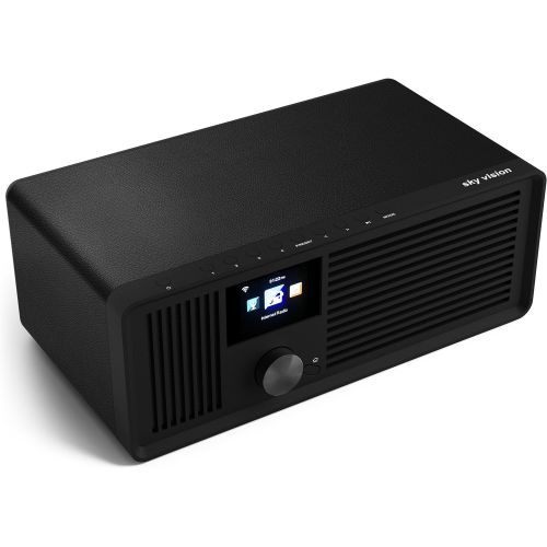  [아마존베스트]-Service-Informationen sky vision DAB 70 IR - Stereo DAB Plus Radio, WLAN Internet Radio (DAB+, FM, Radio WLAN Enabled with AUX Connection Plus Cable, Digital Radio Alarm Clock with Remote Control), Blac