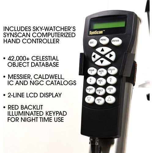  Sky Watcher EQ6-R ? Fully Computerized GoTo German Equatorial Telescope Mount ? Belt-driven, Motorized, Computerized Hand Controller with 42,900+ Celestial Object Database