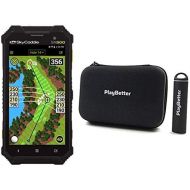 [아마존베스트]PlayBetter SkyCaddie SX500 Handheld Golf GPS Gift Box Bundle USB Wall/Car Adapters & Hard Case | Touchscreen | Black Gift Box, Red Bow