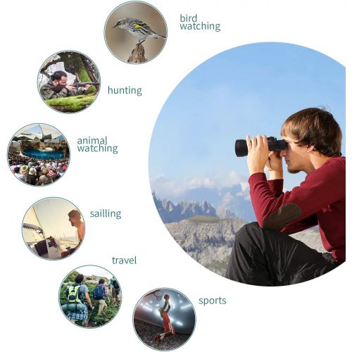 [아마존베스트]SkyGenius 10 x 50 Powerful Binoculars for Adults Durable Full-Size Clear Binoculars for Bird Watching Travel Sightseeing Hunting Wildlife Watching Outdoor Sports Games and Concerts