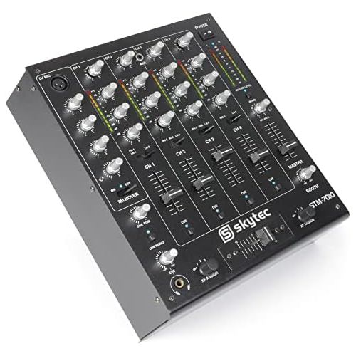  [아마존베스트]Skytec STM-7010 4-Channel DJ Mixer USB MP3 EQ