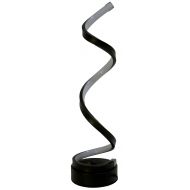 SkyeyArc Vertical Spiral Dimmable LED Table Lamp, Curved LED Desk Lamp, Contemporary Minimalist Lighting Design, Multiple Color Temperature Light, 12W, Black