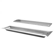 Skyflame Linear Stainless Steel Drop-In Fire Pit Pan and Burner with Burner Cover, 30 by 6-Inch