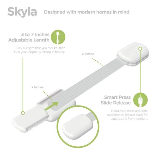  [아마존 핫딜] [아마존핫딜]Skyla Homes Child Safety Cabinet Locks (12-Pack) for Baby Proofing No Tool or Drilling Needed with Super Strong 3M Adhesive, Multi-Purpose Locks, Baby Proof Home Drawer, Cabinets, Oven, Toilet