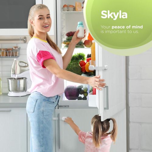  [아마존베스트]Skyla Homes - Child Safety Cabinet Locks (8-Pack) | No Tools | Baby & Child Proof Drawers, Cabinets, Oven, Toilet Seat, and More | Multi-Purpose Use | No Drilling Needed | Super St