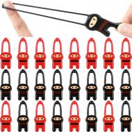 Skylety 24 Pieces Stretchy Flying Ninjas Slingshot Stretch Ninja Toys Red and Black Elastic Slingshot Ninja Stretchable Funny Finger Ninja Slingshot Toys for Ninja Kids Birthday Pa