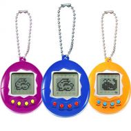 [아마존베스트]Skylety 3 Pieces Virtual Electronic Digital Pets Keychain Game Keyring Electronic Toys Nostalgic Virtual Digital Pet Retro Handheld Game Machine (3 Pieces, Rose Red, Yellow, Blue)