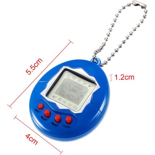  [아마존베스트]Skylety 3 Pieces Virtual Electronic Digital Pets Keychain Game Keyring Electronic Toys Nostalgic Virtual Digital Pet Retro Handheld Game Machine (3 Pieces, Rose Red, Yellow, Blue)