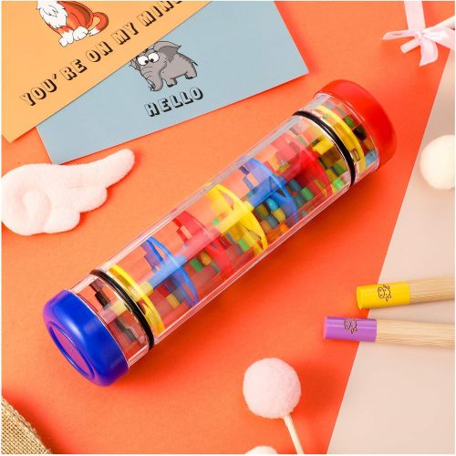  [아마존베스트]Skylety 8.3 Inches Rattle Tube Rain Stick for Girls and Boys Rain Stick Shaker Rainstick Rainmaker Toy Music Sensory Toys