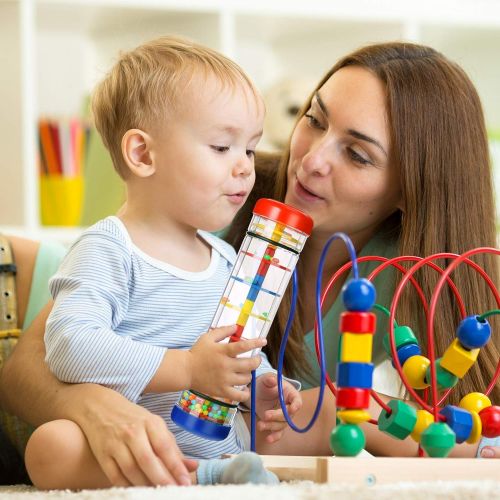  [아마존베스트]Skylety 8.3 Inches Rattle Tube Rain Stick for Girls and Boys Rain Stick Shaker Rainstick Rainmaker Toy Music Sensory Toys