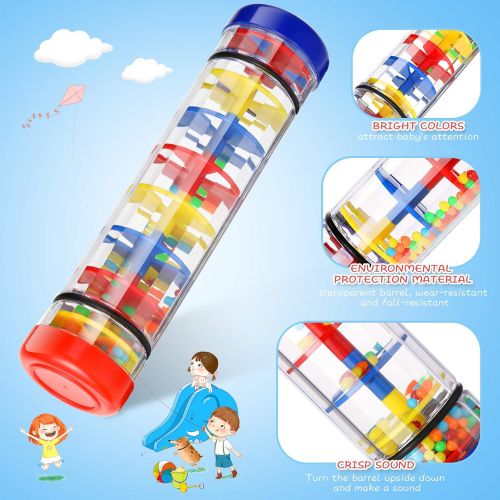  [아마존베스트]Skylety 8.3 Inches Rattle Tube Rain Stick for Girls and Boys Rain Stick Shaker Rainstick Rainmaker Toy Music Sensory Toys