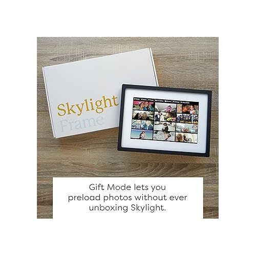  Skylight Digital Picture Frame - WiFi Enabled with Load from Phone Capability, Touch Screen Digital Photo Frame Display - Customizable Gift for Friends and Family - 10 Inch Black