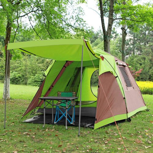  Skylink Family Camping Tent with Instant Setup - 4 Door Pop up Tent for 4-6 Person