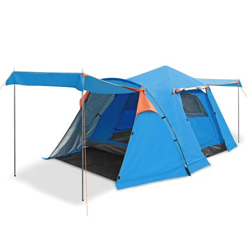  Skylink Family Camping Tent with Instant Setup - 4 Door Pop up Tent for 4-6 Person