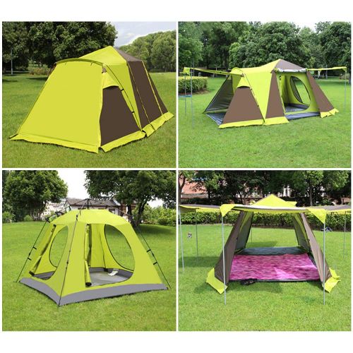  Skylink Family Camping Tent with Instant Setup - 4 Door Pop up Tent for 4-6 Person