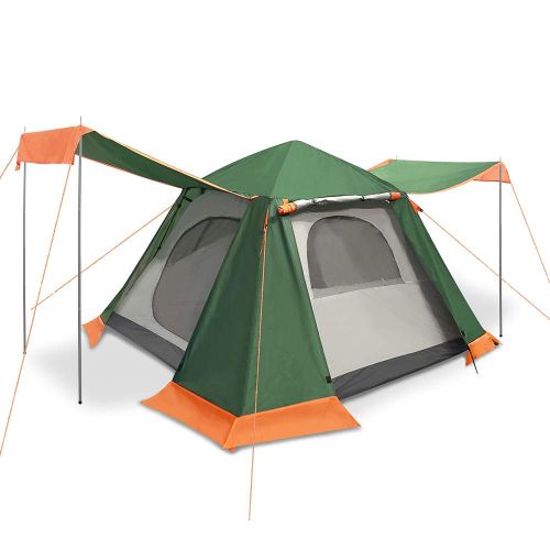  Skylink Family Camping Tent with Instant Setup - 4 Door Pop up Tent for 4-6 Person