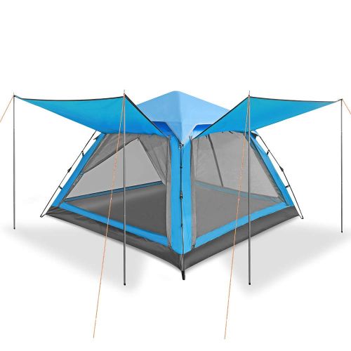  Skylink Family Camping Tent with Instant Setup - 4 Door Pop up Tent for 4-6 Person