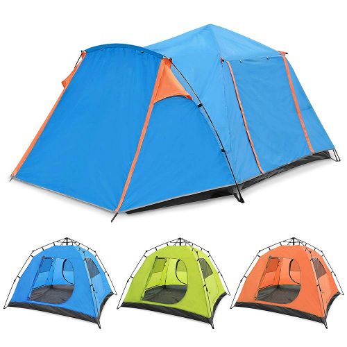  Skylink Family Camping Tent with Instant Setup - 4 Door Pop up Tent for 4-6 Person