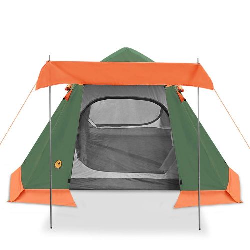  Skylink Family Camping Tent with Instant Setup - 4 Door Pop up Tent for 4-6 Person