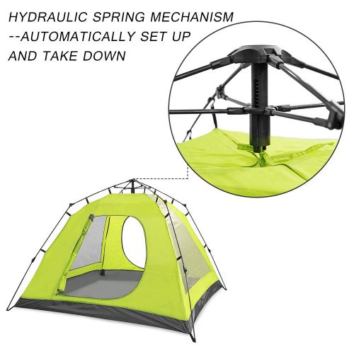  Skylink Family Camping Tent with Instant Setup - 4 Door Pop up Tent for 4-6 Person