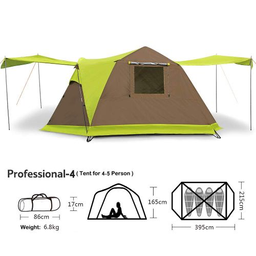  Skylink Family Camping Tent with Instant Setup - 4 Door Pop up Tent for 4-6 Person