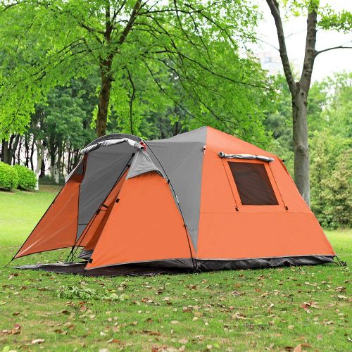  Skylink Family Camping Tent with Instant Setup - 4 Door Pop up Tent for 4-6 Person